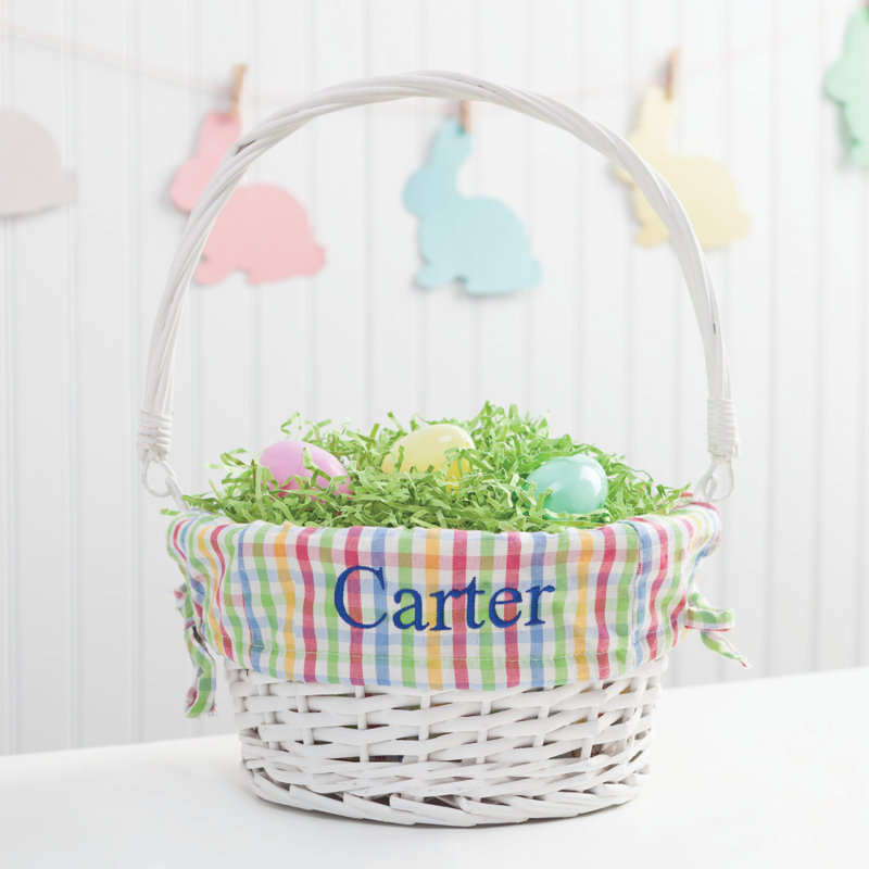 The Holiday Aisle Personalized Easter Wicker Basket & Reviews Wayfair